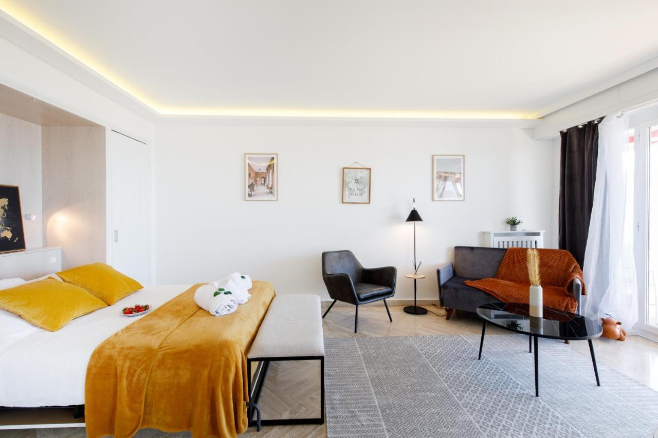 Suite Riviera - Sea View - Clim - 50M Plage - Residence De Standing - Spacieux 180 M2 - Parking Cannes Eksteriør billede
