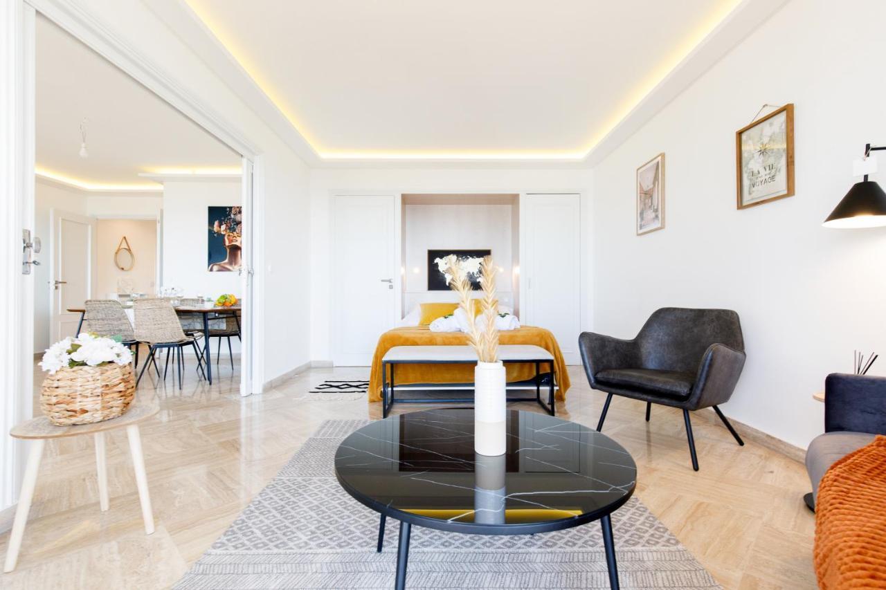 Suite Riviera - Sea View - Clim - 50M Plage - Residence De Standing - Spacieux 180 M2 - Parking Cannes Eksteriør billede