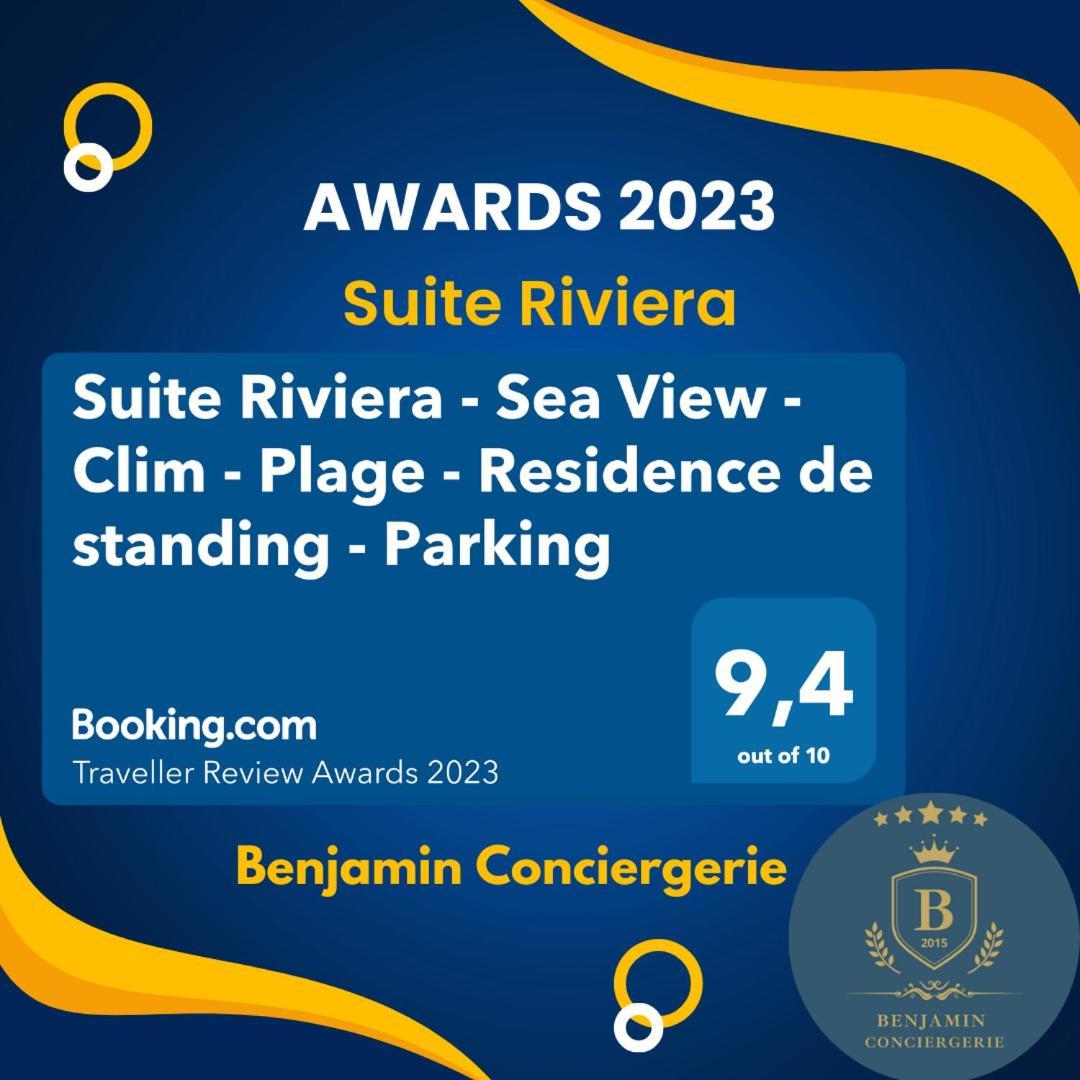 Suite Riviera - Sea View - Clim - 50M Plage - Residence De Standing - Spacieux 180 M2 - Parking Cannes Eksteriør billede