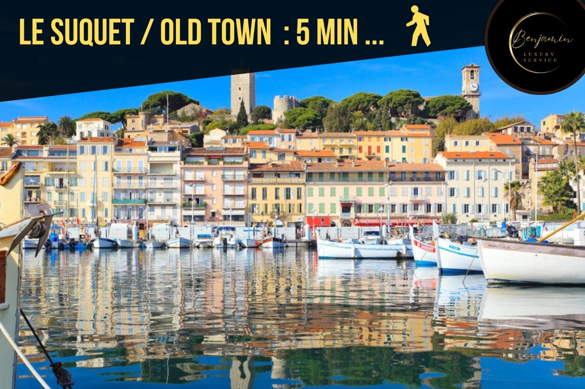 Suite Riviera - Sea View - Clim - 50M Plage - Residence De Standing - Spacieux 180 M2 - Parking Cannes Eksteriør billede